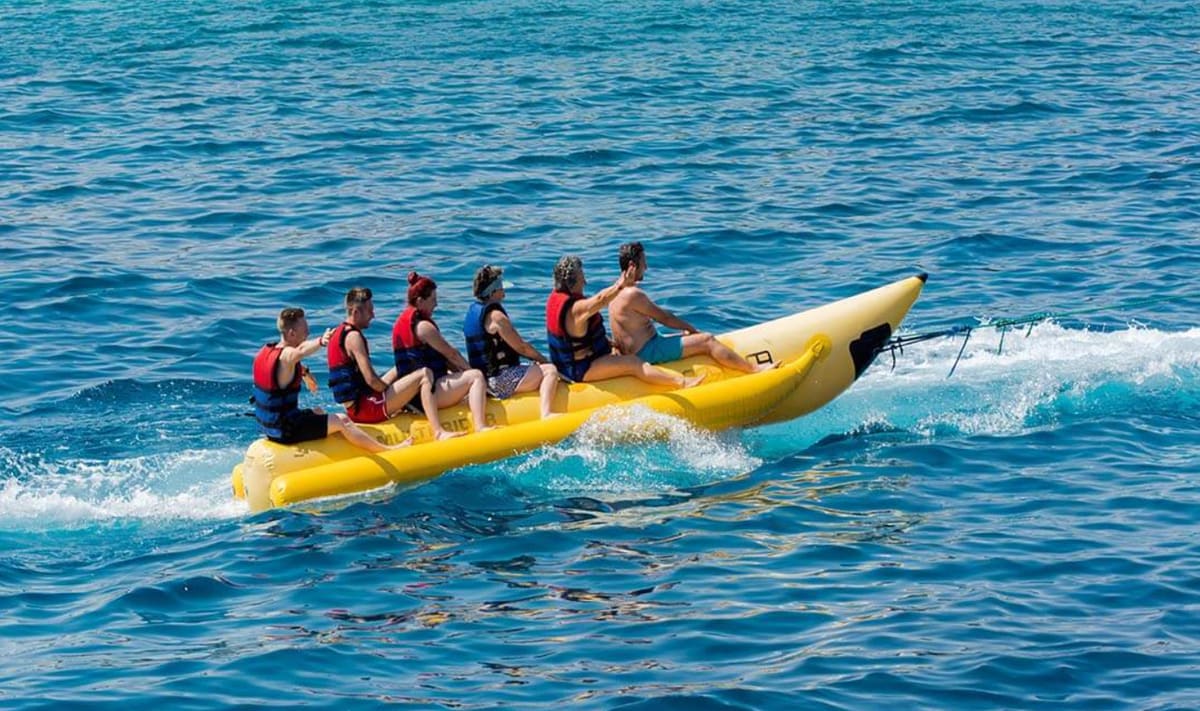 Hong Van Beach offers a wide range of water activities, from kayaking on calm turquoise waters to inflatable obstacle courses and thrilling banana boat rides.